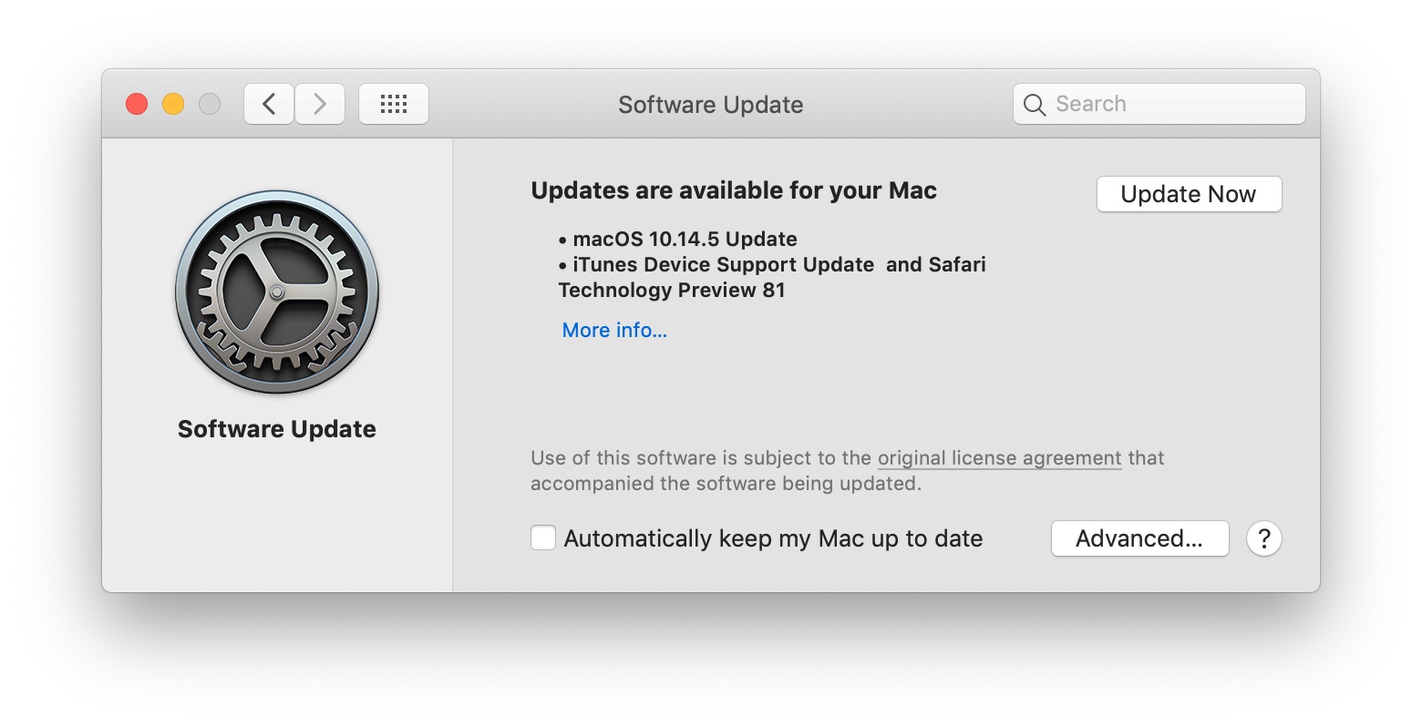Mac os update download location